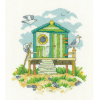 Набор для вышивания "Зеленый пляжный домик". Арт BHGR1746A