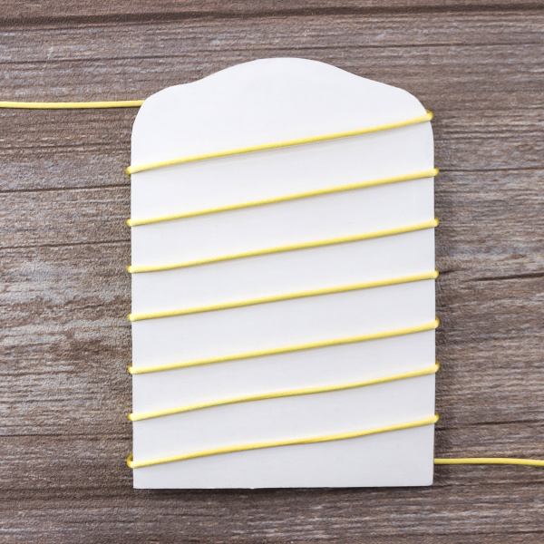 Шнур атласный SAFISA 2 мм, 25 м, цвет 09, Желтый светлый. Арт 462-09                  