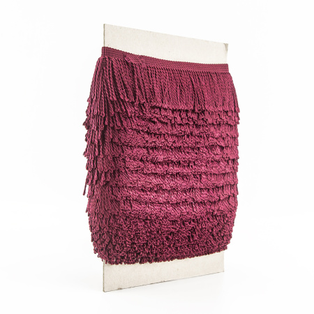 Бахрома витая, 60 мм, цвет бордовый. Арт PP-60 col.317