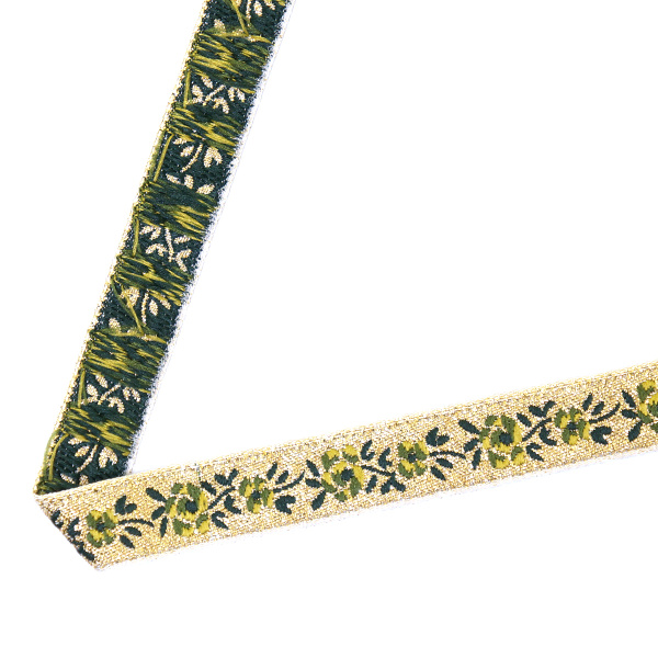 Лента жаккардовая с люрексом SAFISA, 10 мм, 15 м, цвет 04. Арт 9212-10мм-04