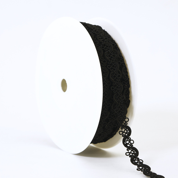 Тесьма PEGA тип интерьерная, цвет черный, 13 мм. Арт 844111415A7001          