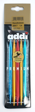 Спицы, чулочные, сверхлегкие addiColibri, №8, 15 см. 5 шт. Арт 204-7/8-15