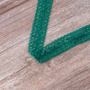 Мерсеризованное хлопковое кружево, 20 мм, цвет изумрудно-зеленый. Арт 3037/12                 