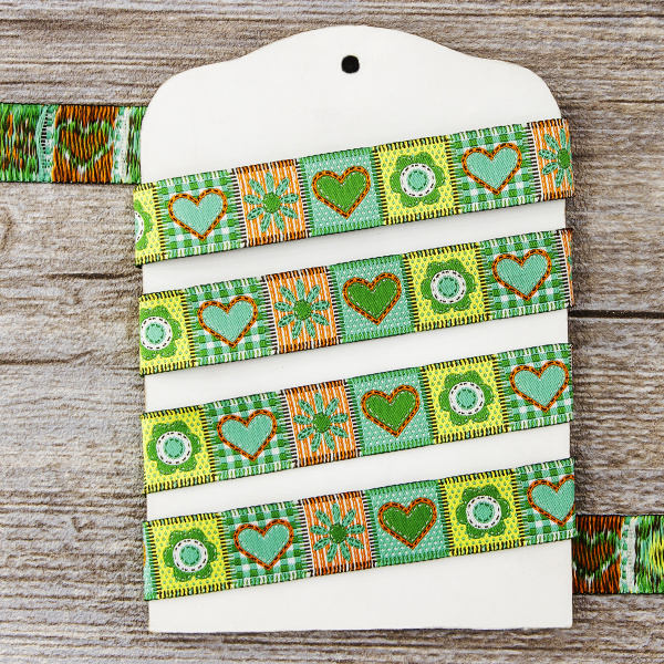 Лента жаккард SAFISA, 20 мм, 15 м, цвет 04. Арт 9178-20мм-04