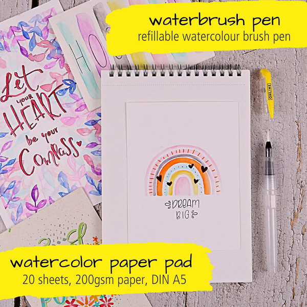 Набор для скетчинга и акварели "Aquarell Set" с лайнерами и аква-кистью, 13 предметов. Арт 70040