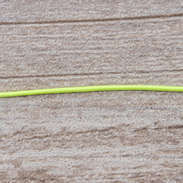 Резинка шляпная SAFISA, 1,5 мм, 25 м, цвет 201 неоновый желтый. Арт 4730-1,5мм-201