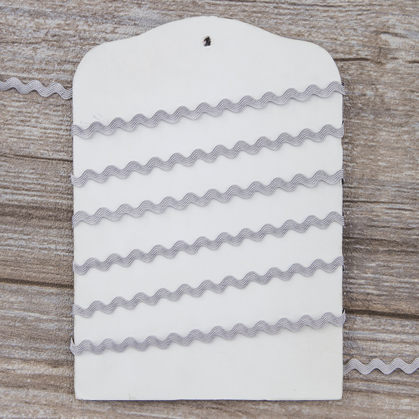 Тесьма PEGA тип вьюнчик, жемчужно-серый, 6,4 мм. Арт 841510421A1001