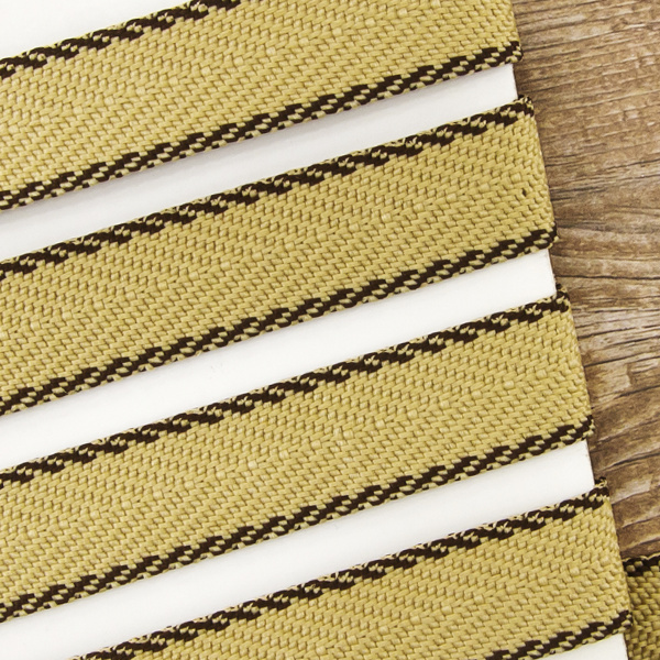 Тесьма ременная (стропа) PEGA небелёная с серыми краями, 20 мм. Арт 836790120DT007  