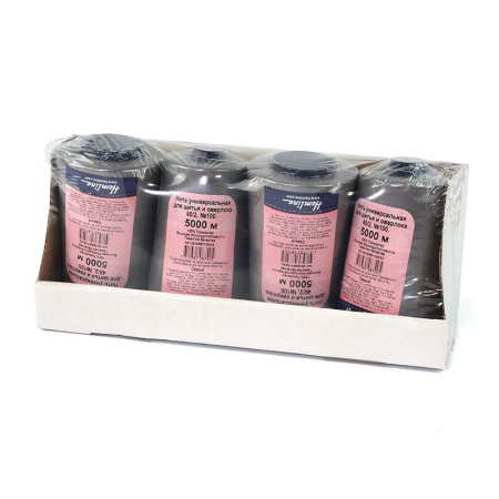 Нить универсальная  Hemline для шитья и оверлока, 5000 м. Арт N4129/GREY/G002