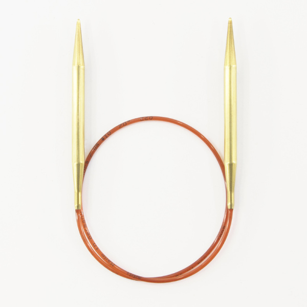 Спицы круговые позолоченные с удлиненным кончиком, №6, 50 см. Арт 755-7/6-50