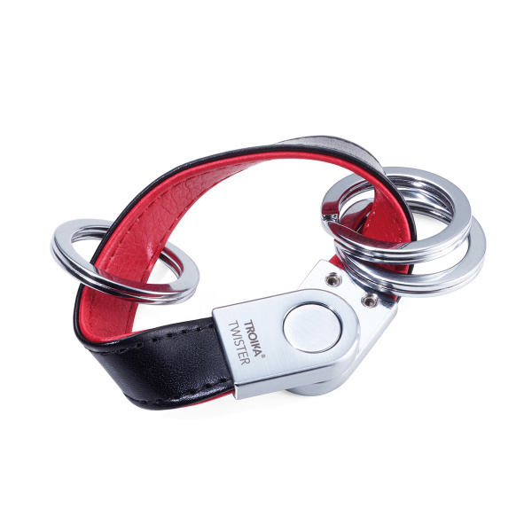 Брелок TROIKA "TWISTER STYLE красный дизайн". Арт KRG742/LE