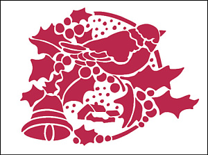 Трафарет "Рождественская гирлянда". Арт KSD232