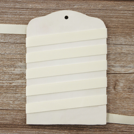 Лента репсовая SAFISA, 10 мм, 25 м, цвет 03 молочный. Арт 350-10мм-03