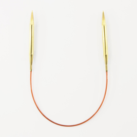 Спицы круговые позолоченные с удлиненным кончиком, №7, 40 см. Арт 755-7/7-40