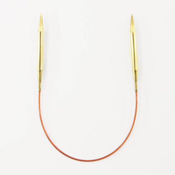 Спицы круговые позолоченные с удлиненным кончиком, №7, 40 см. Арт 755-7/7-40