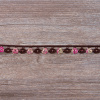 Мерсеризованное хлопковое кружево, 13 мм, цвет коричневый с розово-бежевым. Арт 3615/B5