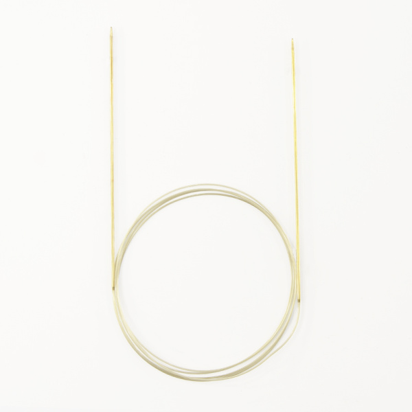 Спицы круговые позолоченные с удлиненным кончиком, №1,5, 150 см. Арт 714-7/1.5-150