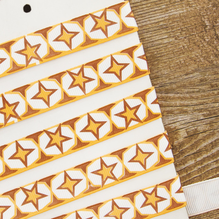 Лента с рисунком SAFISA, 15 мм, 15 м, цвет 02. Арт 25258-15мм-02           