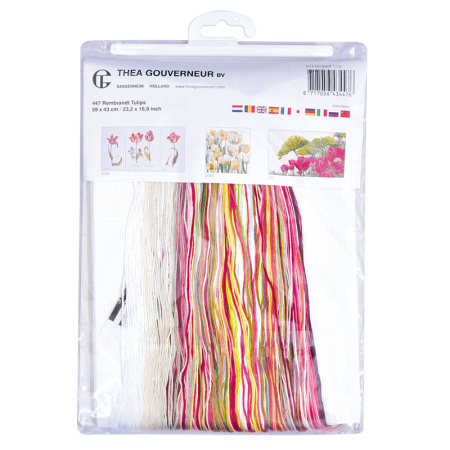 Набор для вышивания "Рембрандт, Тюльпаны", канва лён 32 ct. Арт 447                     