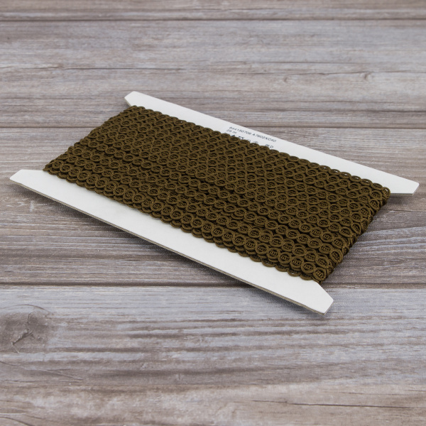 Тесьма PEGA тип отделочная, цвет светло-коричневый, 9 мм. Арт 844150709A7902          