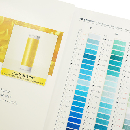 Цветовая карта, AMANN GROUP METTLER, Poly Sheen. Арт 100982                  