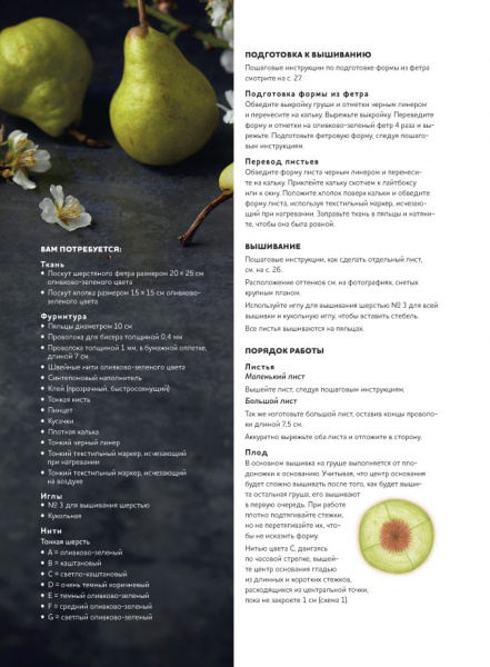 Книга "Botanica.12 авторских дизайнов с цветами и плодами. Объемная вышивка шерстью от Джули Книдл". Арт 978-5-00141-743-9