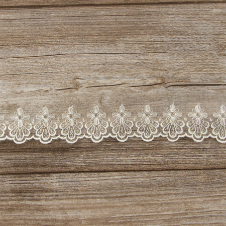 Кружево-вышивка на тюле, 30 мм. Арт 42178/00