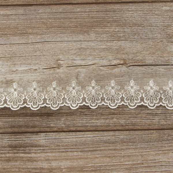 Кружево-вышивка на тюле, 30 мм. Арт 42178/00