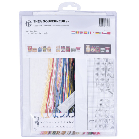 Набор для вышивания "Баночки с джемом", канва лён 36 ct. Арт 3047                    