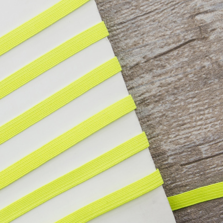 Резинка продежка, 6,6 мм, цвет неоновый желтый. Арт 851113010L4206