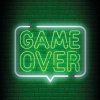 Ручка-роллер "College" с синим картриджем, толщина линии 0.7 мм, принт "Game Over". Арт 12596/3D