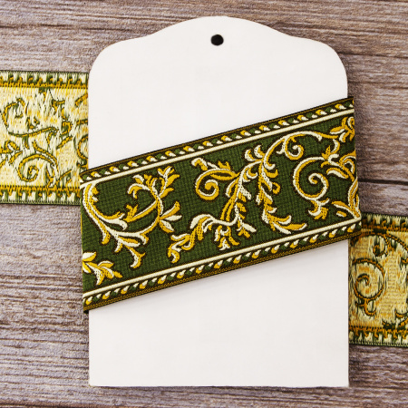 Лента жаккард SAFISA, 50 мм, 15 м, цвет 04. Арт 9113-50мм-04            