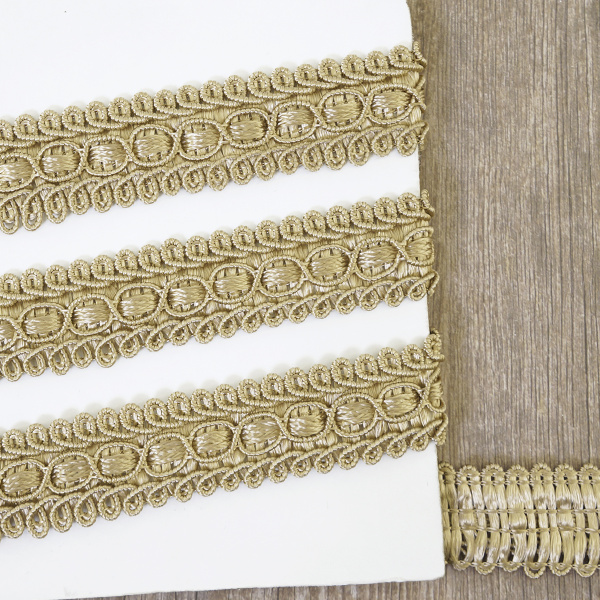 Тесьма PEGA тип интерьерная, цвет бежево-коричневый, 23 мм. Арт 844181923A1903          