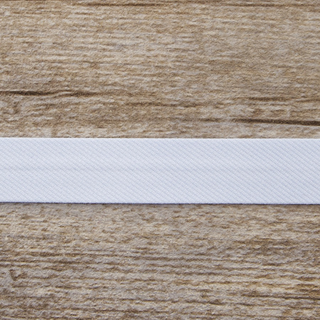 Косая бейка хлопок/полиэстер, 20 мм, 20 м, цвет 51, бледно-голубой. Арт 6470-20мм-51