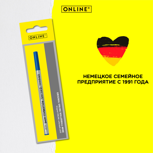 Стержень  "Rollerball Refill" для ручки-роллера, 11 см, 0,7 мм, цвет синий. Арт 40033/3
