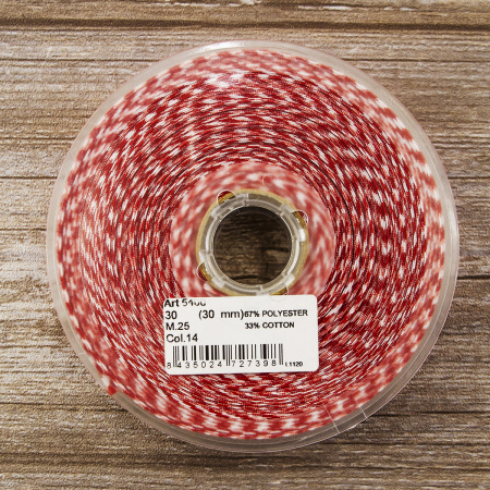 Косая бейка с рисунком SAFISA, арт.5400, 30 мм, 25 м, цвет 14. Арт 5400-30мм-14