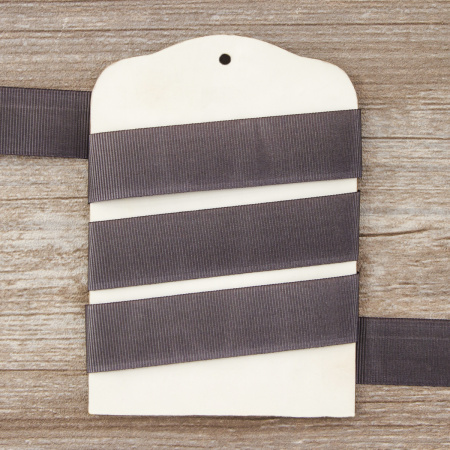 Лента репсовая SAFISA 25 мм, 25 м, цвет 68, темно-серый. Арт 350-25мм-68             