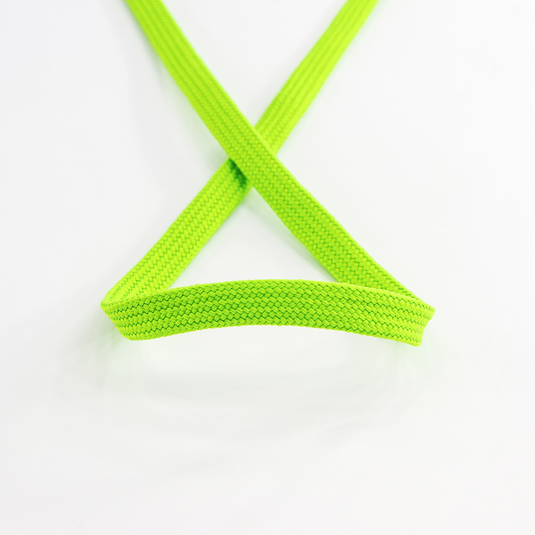 Шнур PEGA плоский, полиэстровый, цвет ярко-зеленый, 10 мм. Арт 842580140L1805