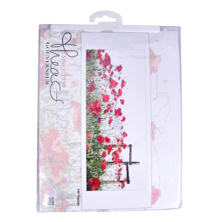 Набор для вышивания "Маки", канва лен 36 ct. Арт 546