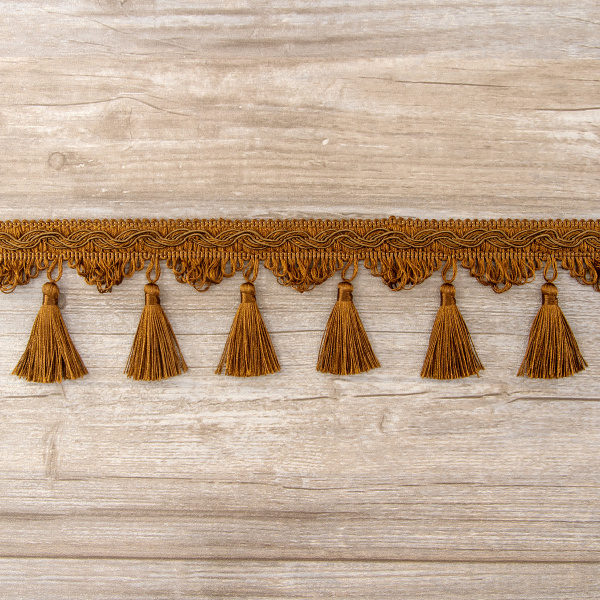 Тесьма с кисточками декоративная PASSAN цвет шоколадный. Арт BPK - 019-col.PE - 18