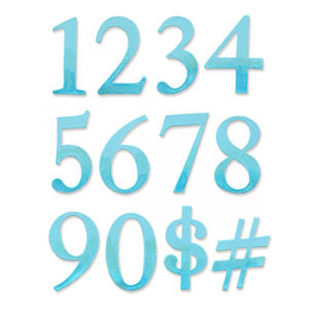 Нож для вырубки Sizzix® Bigz™ Die - Serif Essentials Numbers. Арт 656616