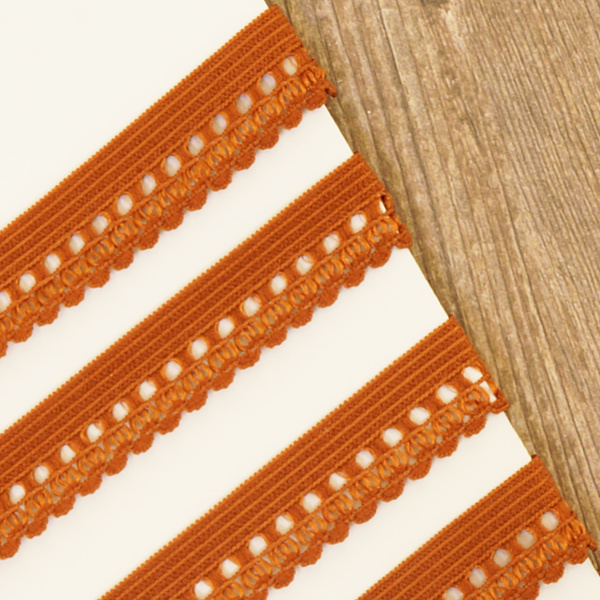 Резинка отделочная ажурная, цвет коричневый. Арт 12404/1780