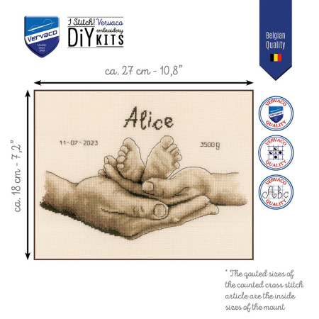 Набор для вышивания "Ножки в ладонях" . Арт PN-0202331