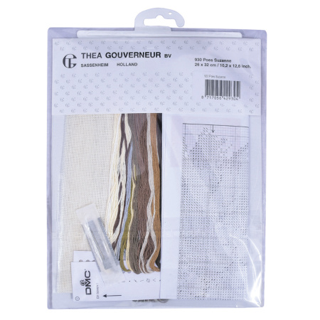 Набор для вышивания "Длинношерстная кошка", канва лён 24 ct. Арт 930