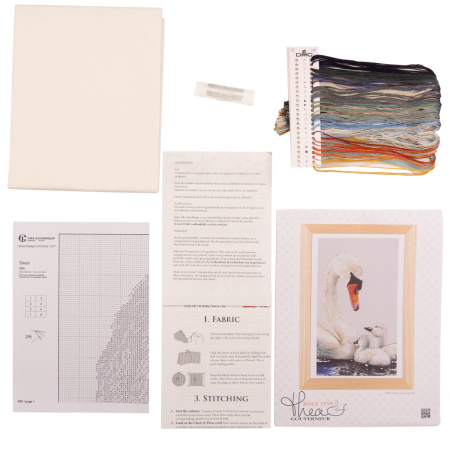 Набор для вышивания "Лебедь", канва Aida 16 ct. Арт 606A