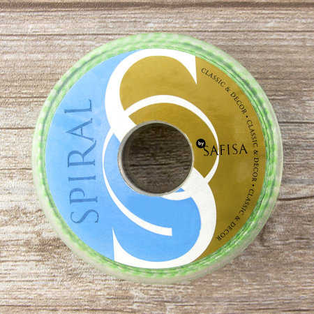 Лента органза с рисунком с проволокой по краю SAFISA, 25 мм, 15 м, цвет 62. Арт 25308-25мм-62