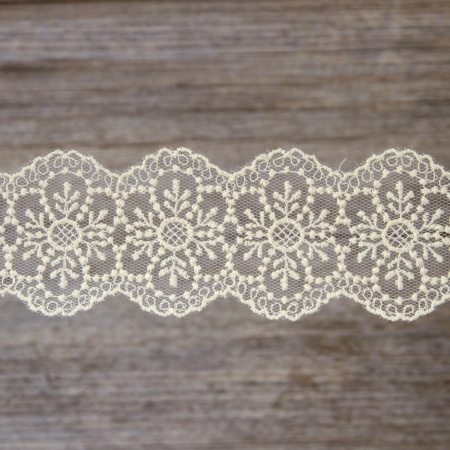 Кружево-вышивка на тюле, 25 мм, 14,6 м. Арт 41706/02