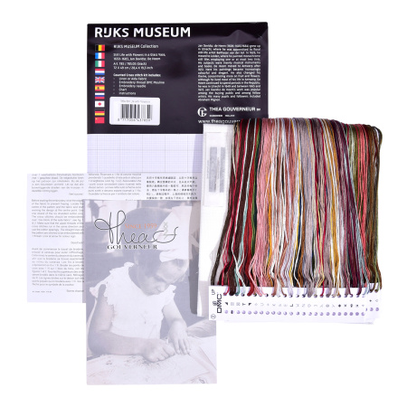 Набор для вышивания "Цветы в стеклянной вазе", канва лён 36 ct. Арт 785