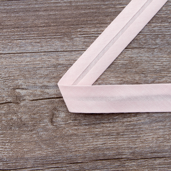 Косая бейка хлопок, 20 мм, 20 м, цвет 05, цвет розовый. Арт 6570-20мм-05