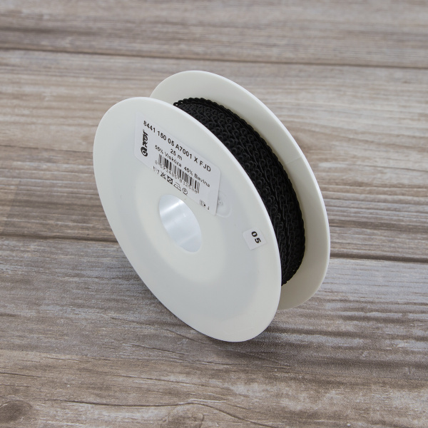 Тесьма PEGA тип отделочная, цвет черный, 5 мм. Арт 844115005A7001          